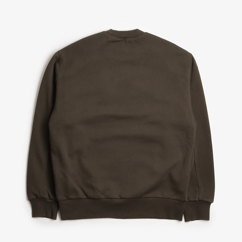 Carhartt WIP Detroit Sweatshirt, Olive (Stone Washed), Detail Shot 2