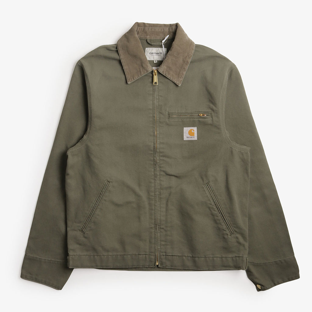 Carhartt WIP Detroit Jacket, Leaf Leaf (Stone Canvas), Detail Shot 1