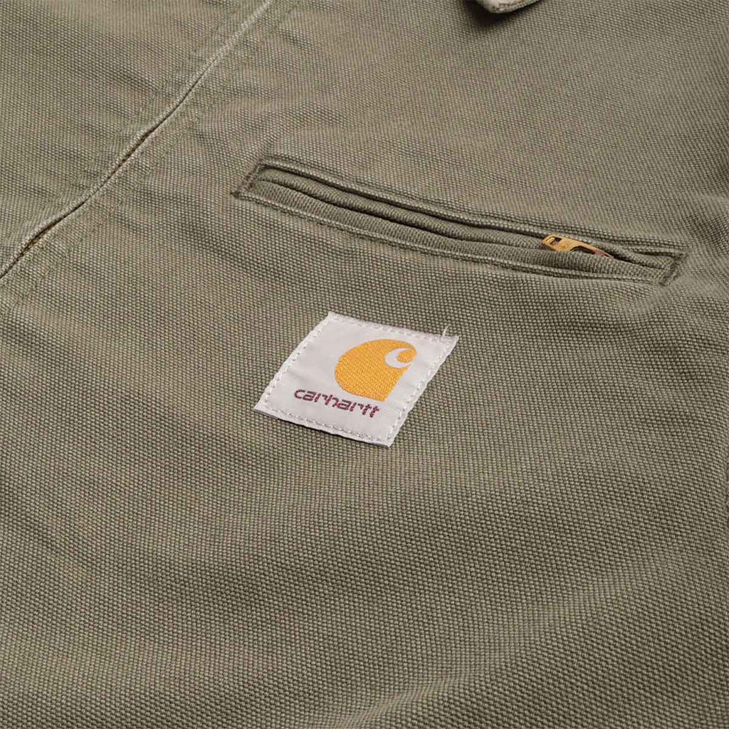 Carhartt WIP Detroit Jacket, Leaf Leaf (Stone Canvas), Detail Shot 3