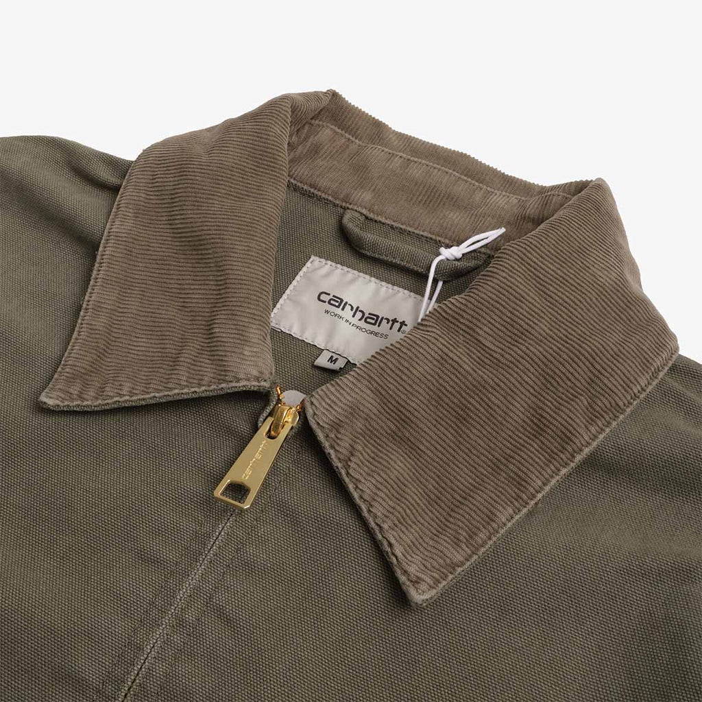 Carhartt WIP Detroit Jacket, Leaf Leaf (Stone Canvas), Detail Shot 2