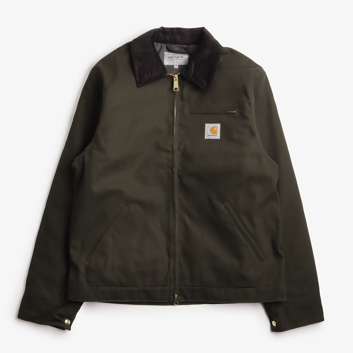 Carhartt WIP Detroit Jacket (Winter), Olive Black Rigid, Detail Shot 1