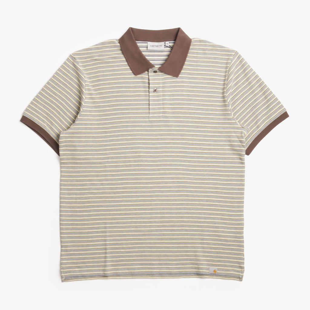 Carhartt WIP Dion Polo Shirt, Dion Stripe Wax, Detail Shot 1