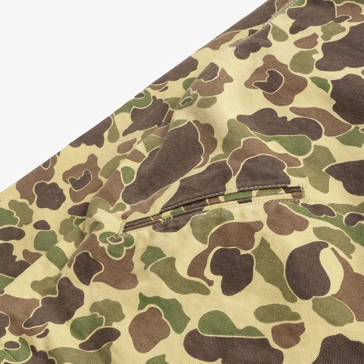 Carhartt WIP Duck Detroit Jacket, Camo Duck  Green (Stone Washed), Detail Shot 2