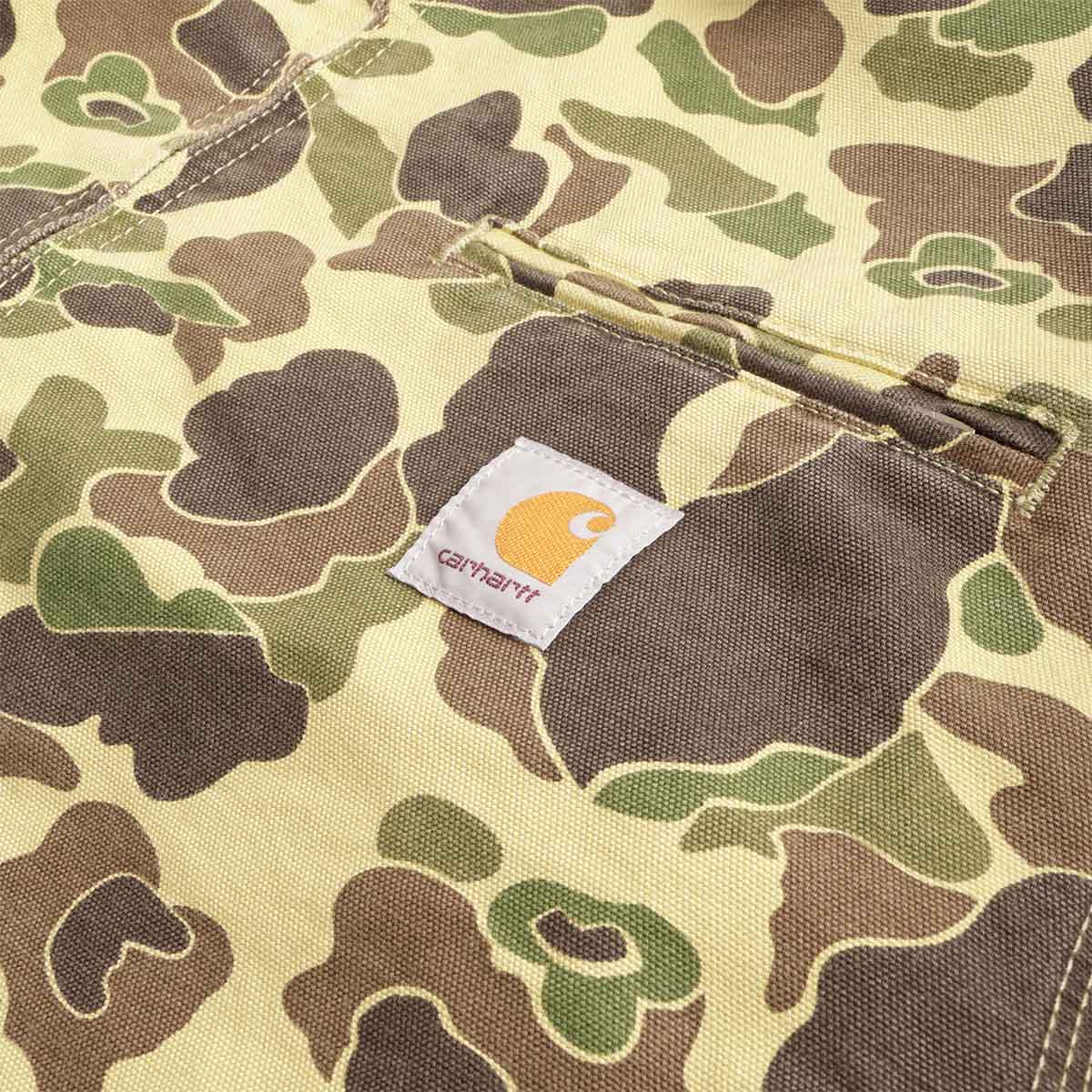 main Carhartt WIP Duck Detroit Jacket, Camo Duck  Green (Stone Washed), Detail Shot 3