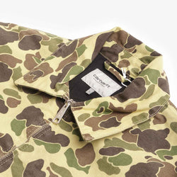 thumbnail Carhartt WIP Duck Detroit Jacket, Camo Duck  Green (Stone Washed), Detail Shot 4