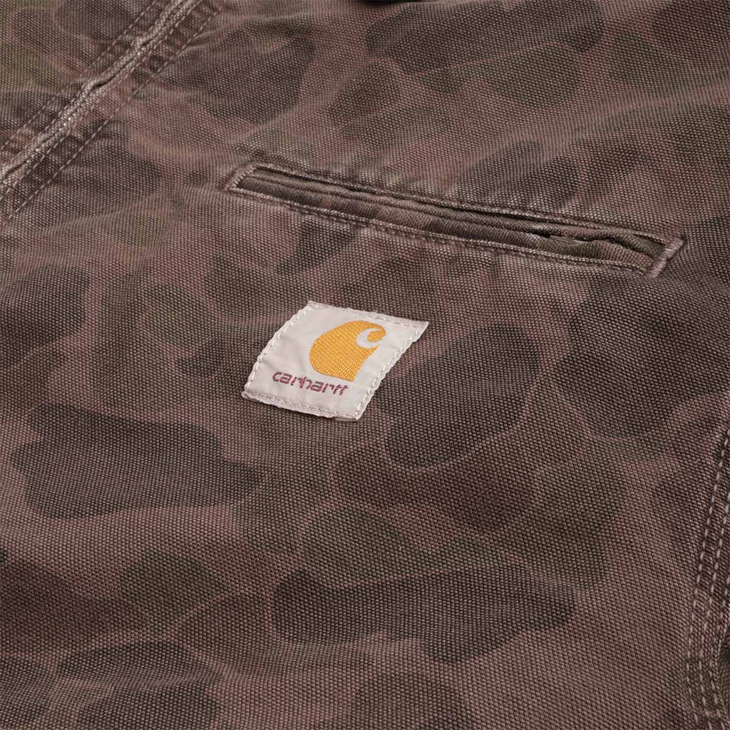Carhartt WIP Duck Detroit Jacket, Camo Duck Green Porphyry (Garment Dyed), Detail Shot 3