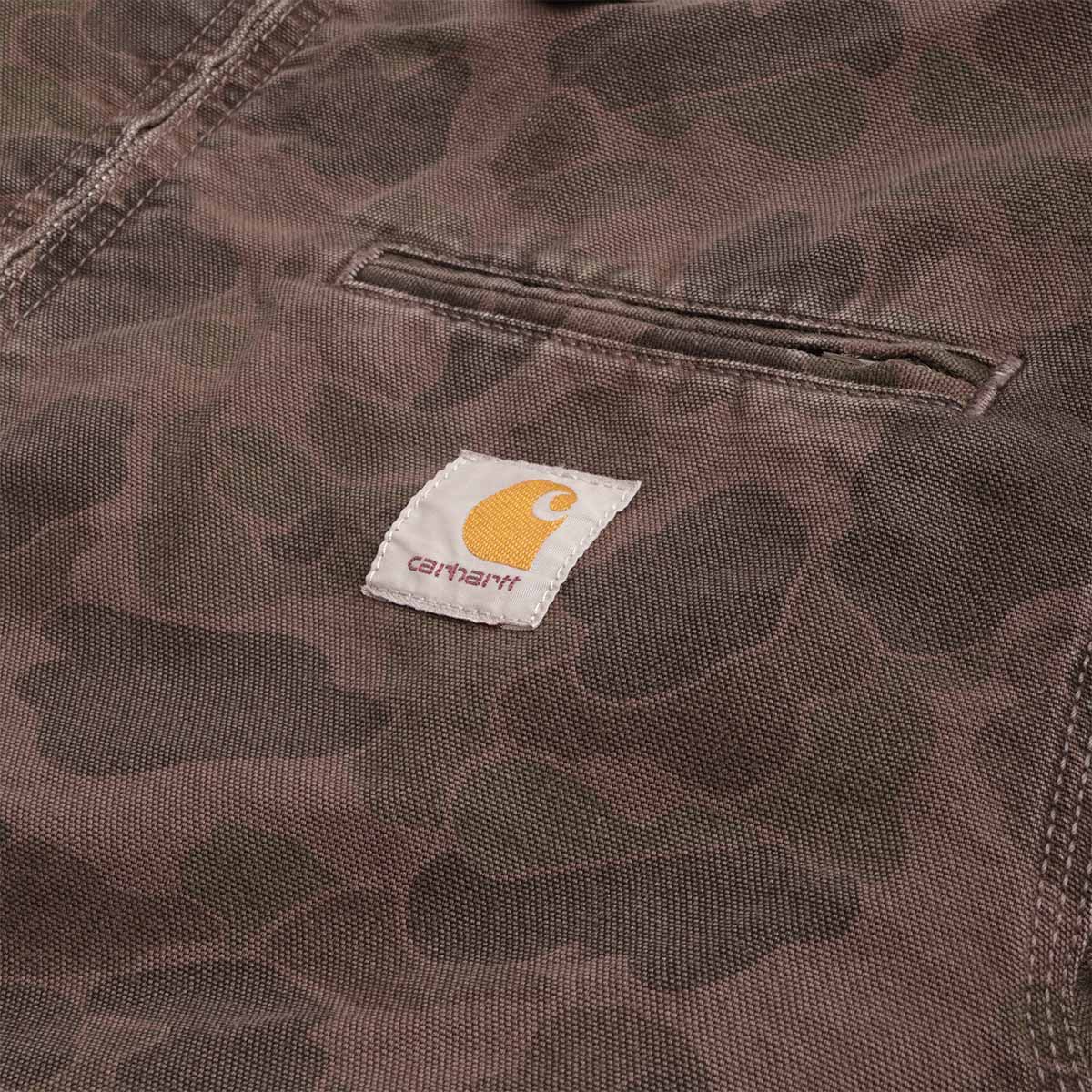 Carhartt WIP Duck Detroit Jacket, Camo Duck Green Porphyry (Garment Dyed), Detail Shot 3