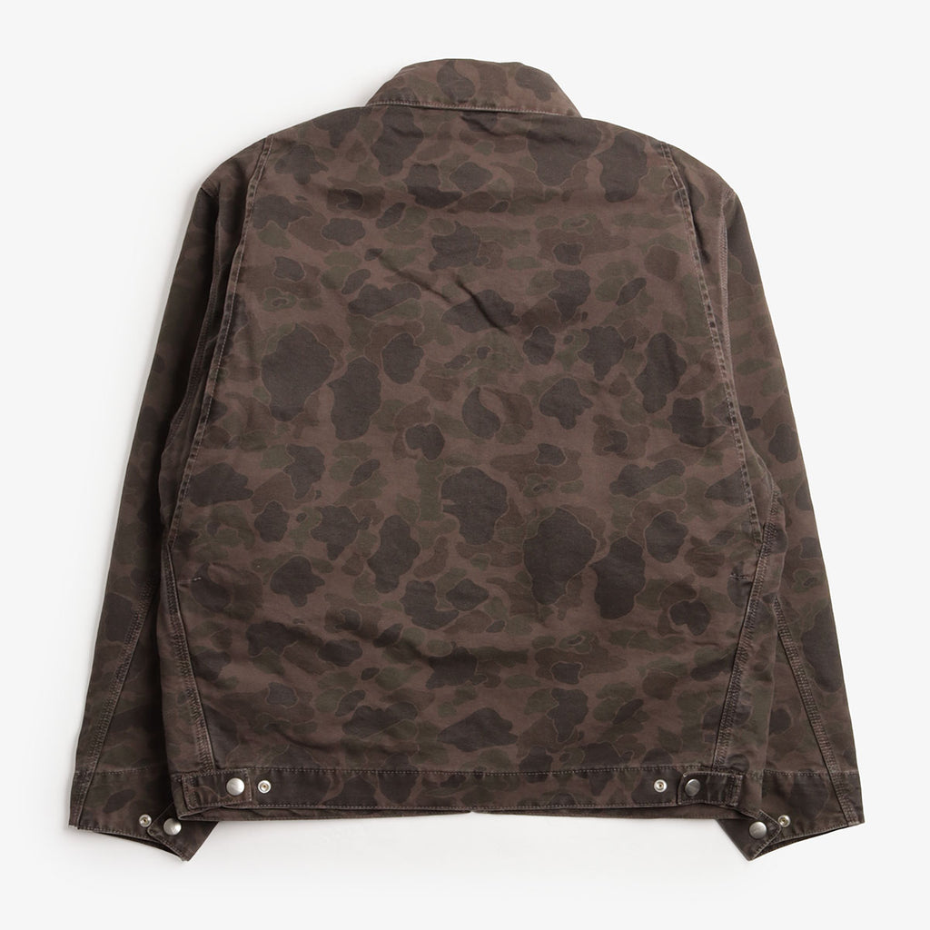Carhartt WIP Duck Detroit Jacket, Camo Duck Green Porphyry (Garment Dyed), Detail Shot 2
