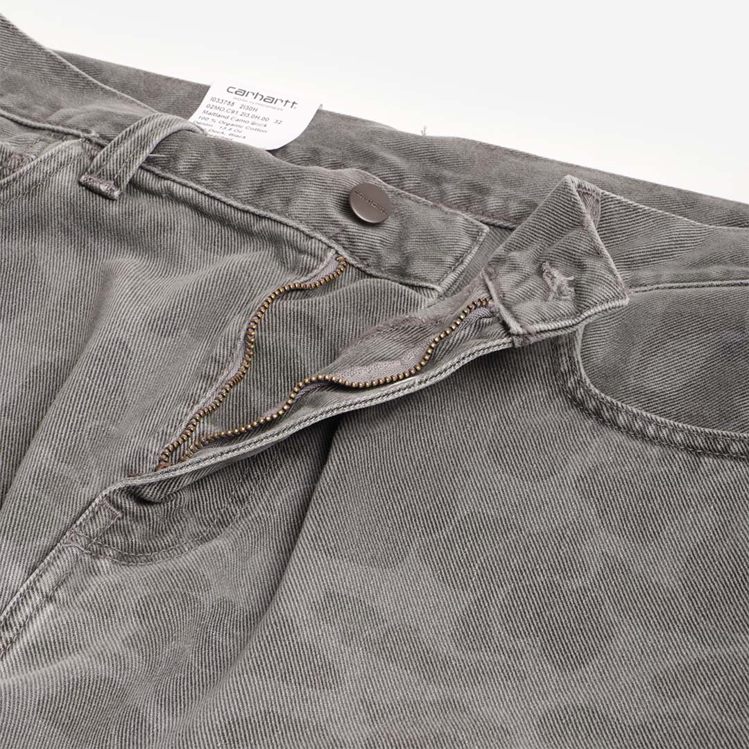 main Carhartt WIP Duck Landon Pant, Camo Duck Black (Heavy Bleached), Detail Shot 4
