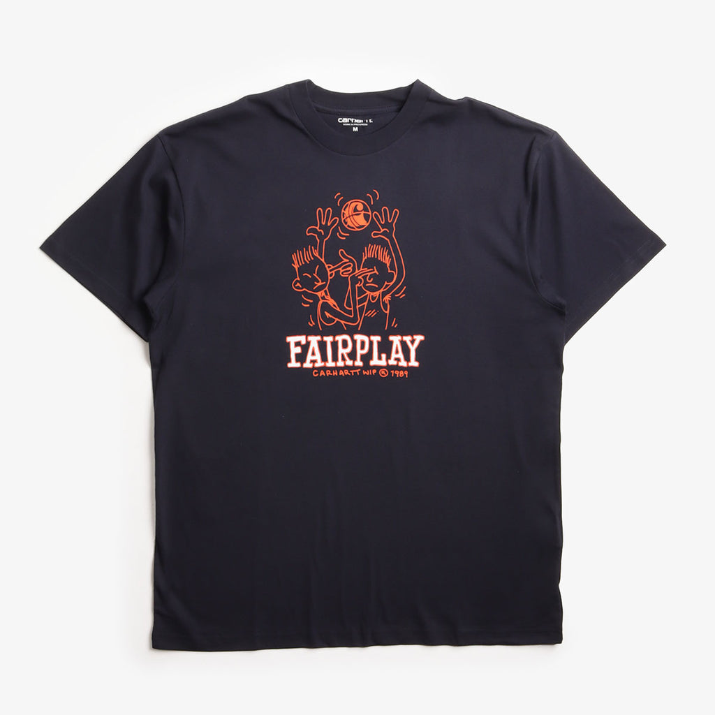 Carhartt WIP Fairplay T-Shirt, Dark Navy, Detail Shot 1