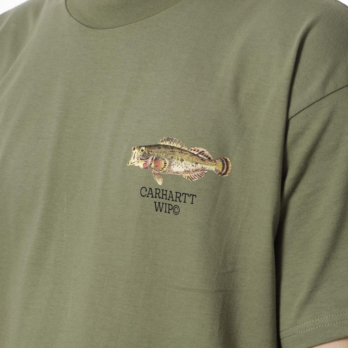 Carhartt WIP Fish T-Shirt, Dollar Green, Detail Shot 3