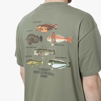 Carhartt WIP Fish T-Shirt, Dollar Green, Detail Shot 4