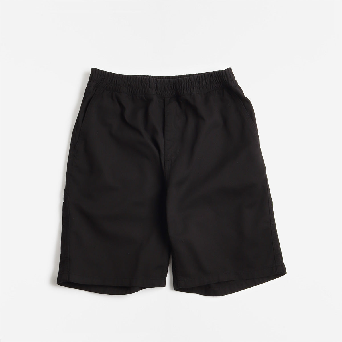 Carhartt WIP Flint Shorts, Black (Garment Dyed), Detail Shot 1