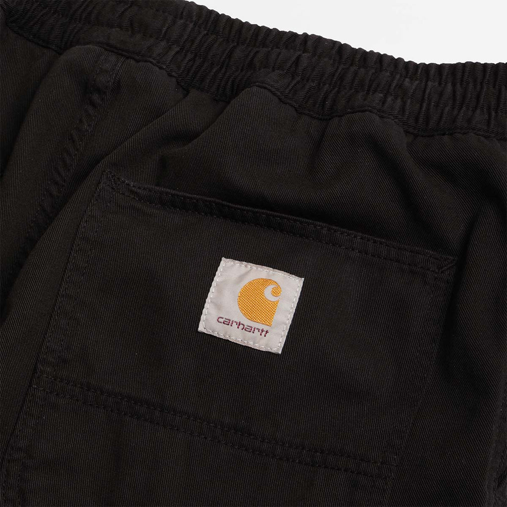 Carhartt WIP Flint Shorts, Black (Garment Dyed), Detail Shot 3