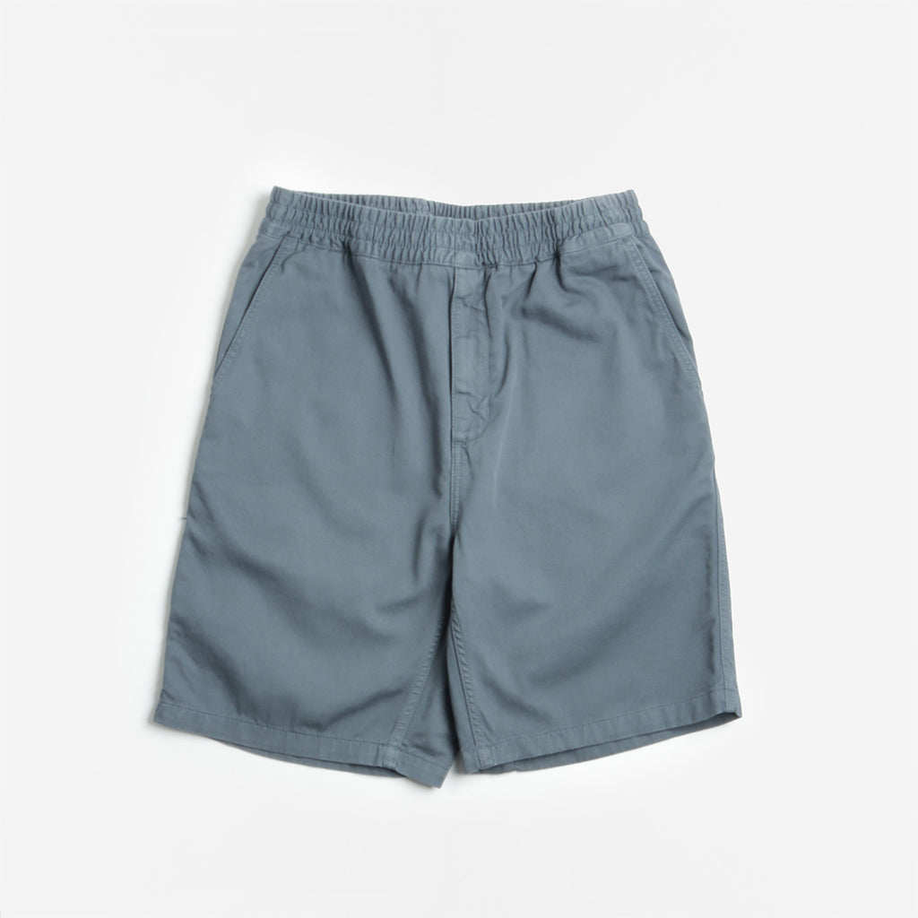 Carhartt WIP Flint Shorts, Cozy Blue (Garment Dyed), Detail Shot 1