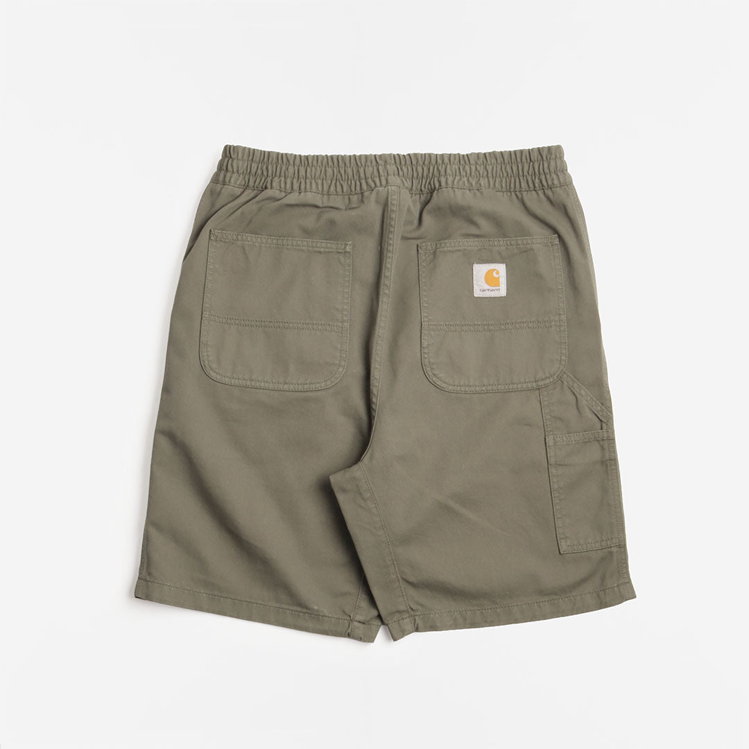 Carhartt WIP Flint Shorts, Leaf (Garment Dyed), Detail Shot 4
