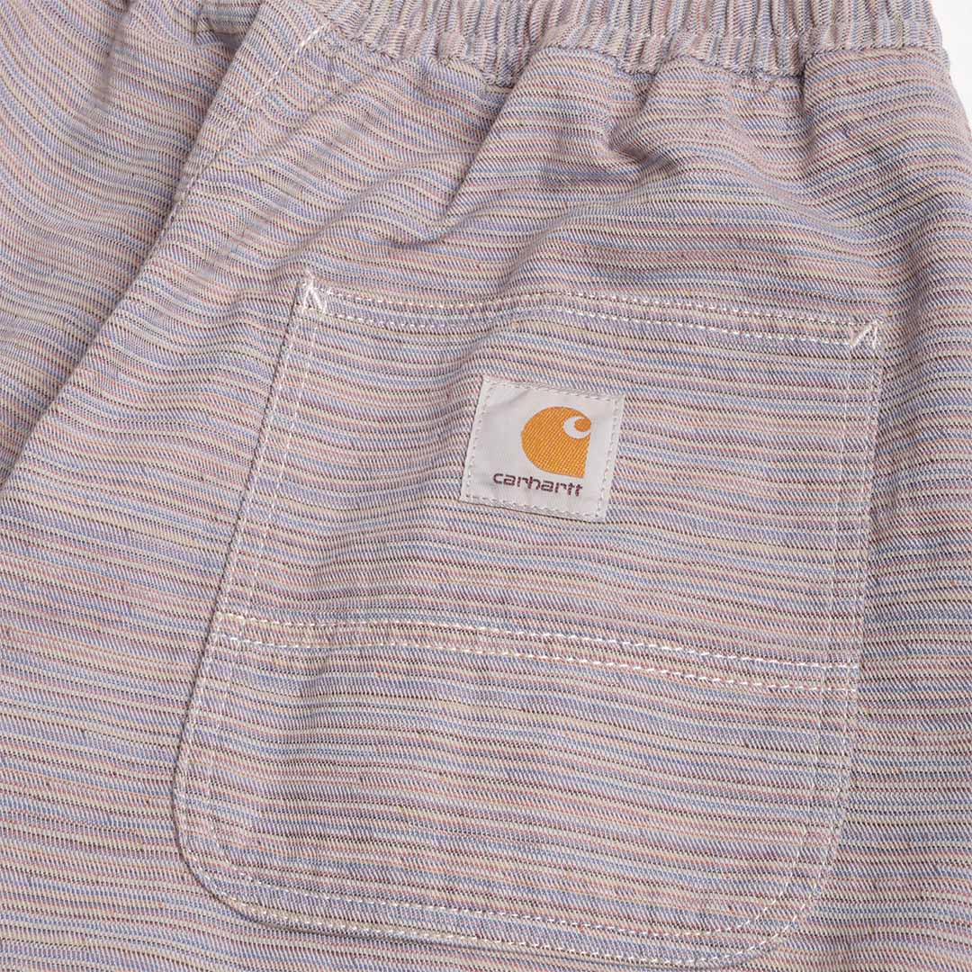 Carhartt WIP Gellar Shorts, Gellar Stripe Multicolour (Rinsed), Detail Shot 4