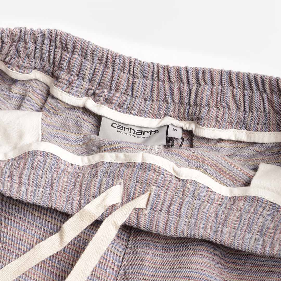 Carhartt WIP Gellar Shorts, Gellar Stripe Multicolour (Rinsed), Detail Shot 2