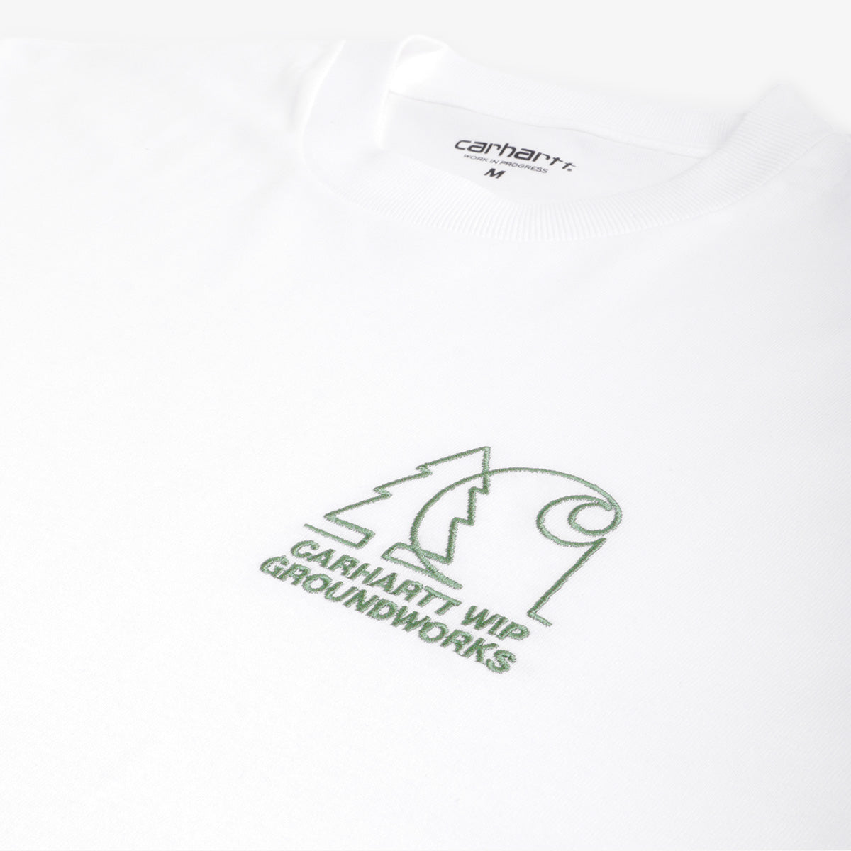 Carhartt WIP Groundworks T-Shirt, White, Detail Shot 2