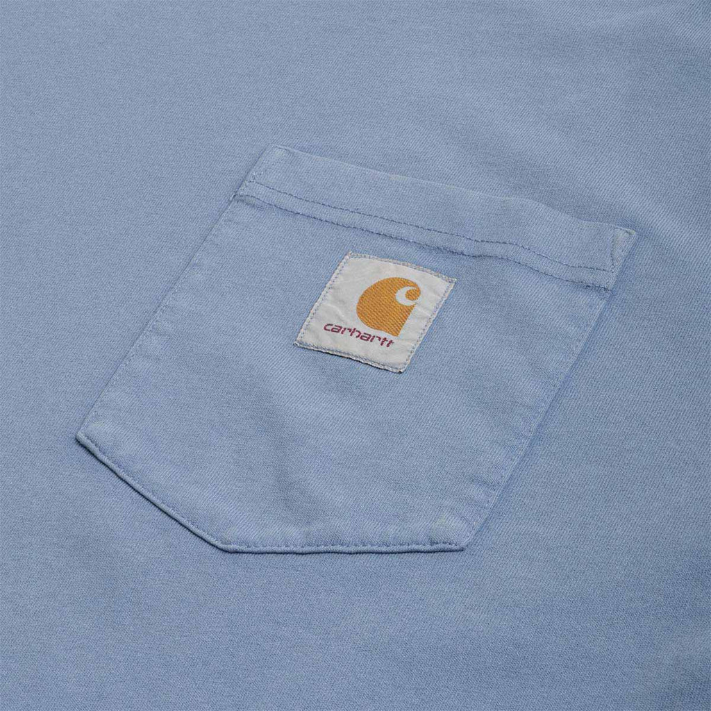 Carhartt WIP Hudson Pocket T-Shirt, Sorrent (Chalk Wash), Detail Shot 2
