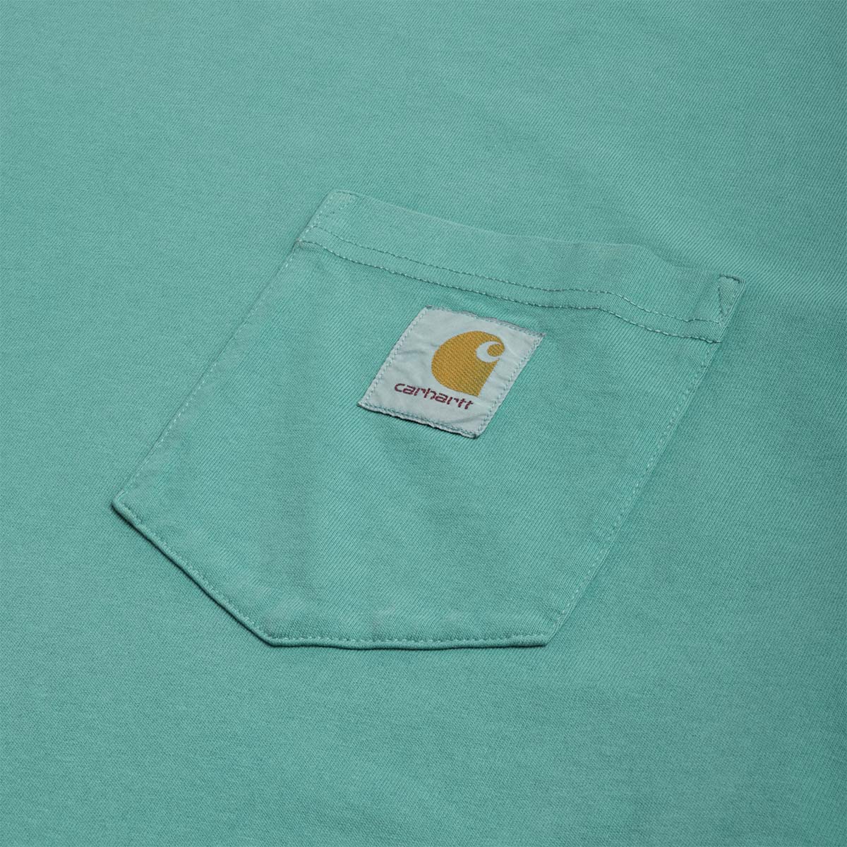 Carhartt WIP Hudson Pocket T-Shirt, Saguaro (Chalk Wash), Detail Shot 2