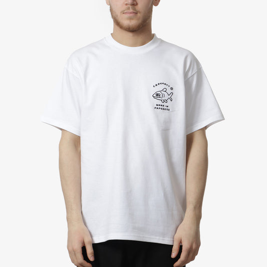 Carhartt WIP Icons T-Shirt, White Black, Detail Shot 1
