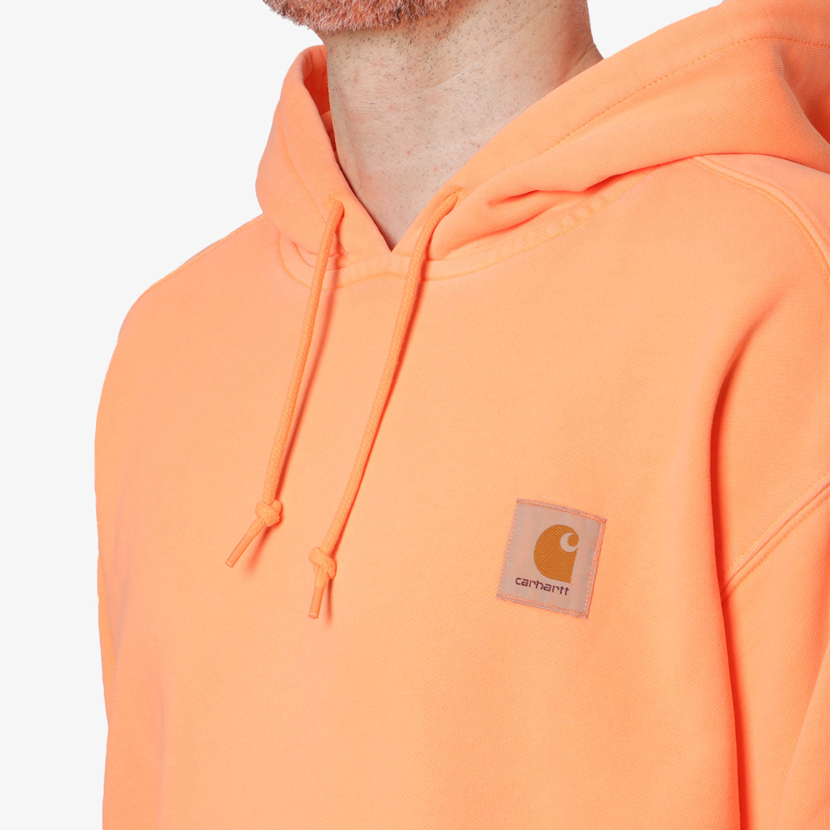 Carhartt WIP Industry Hoodie, Lumo Orange (Garment Dyed), Detail Shot 2