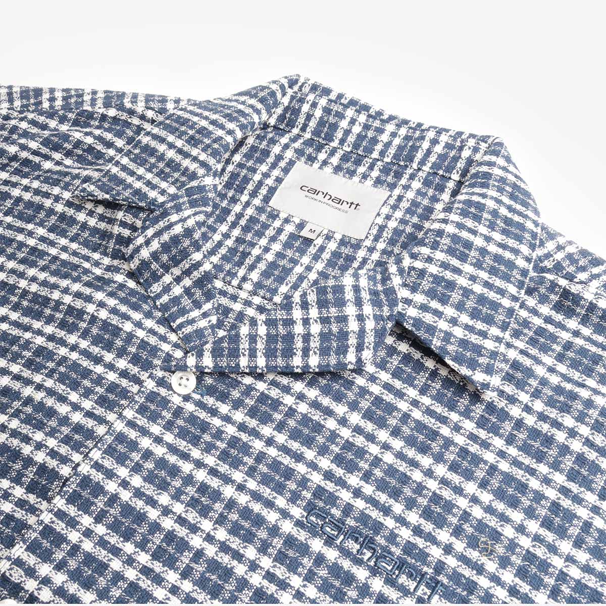 Carhartt WIP Kander Shirt, Kander Check Blue River, Detail Shot 3