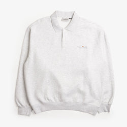 thumbnail Carhartt WIP WIP Label Polo Sweatshirt, Ash Heather, Detail Shot 1