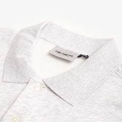thumbnail Carhartt WIP WIP Label Polo Sweatshirt, Ash Heather, Detail Shot 3