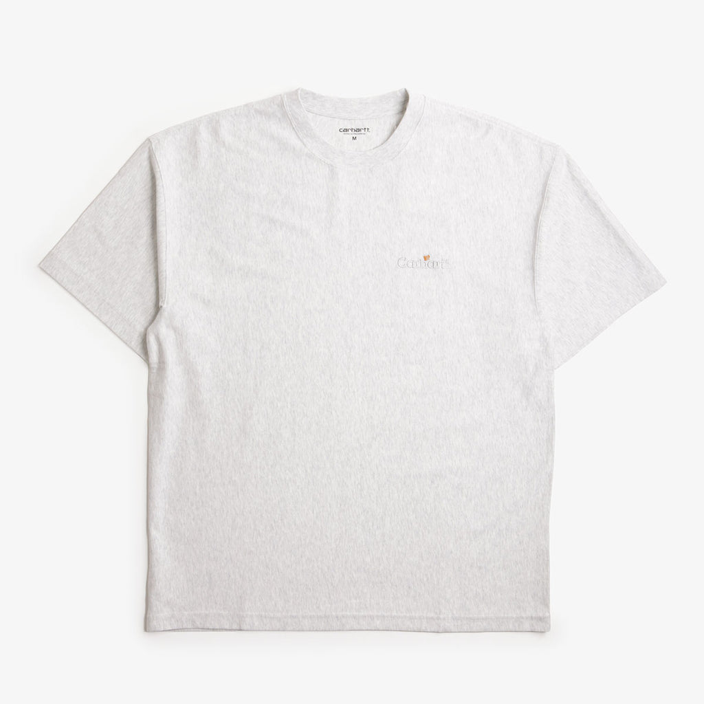 Carhartt WIP Label T-Shirt, Ash Heather, Detail Shot 1