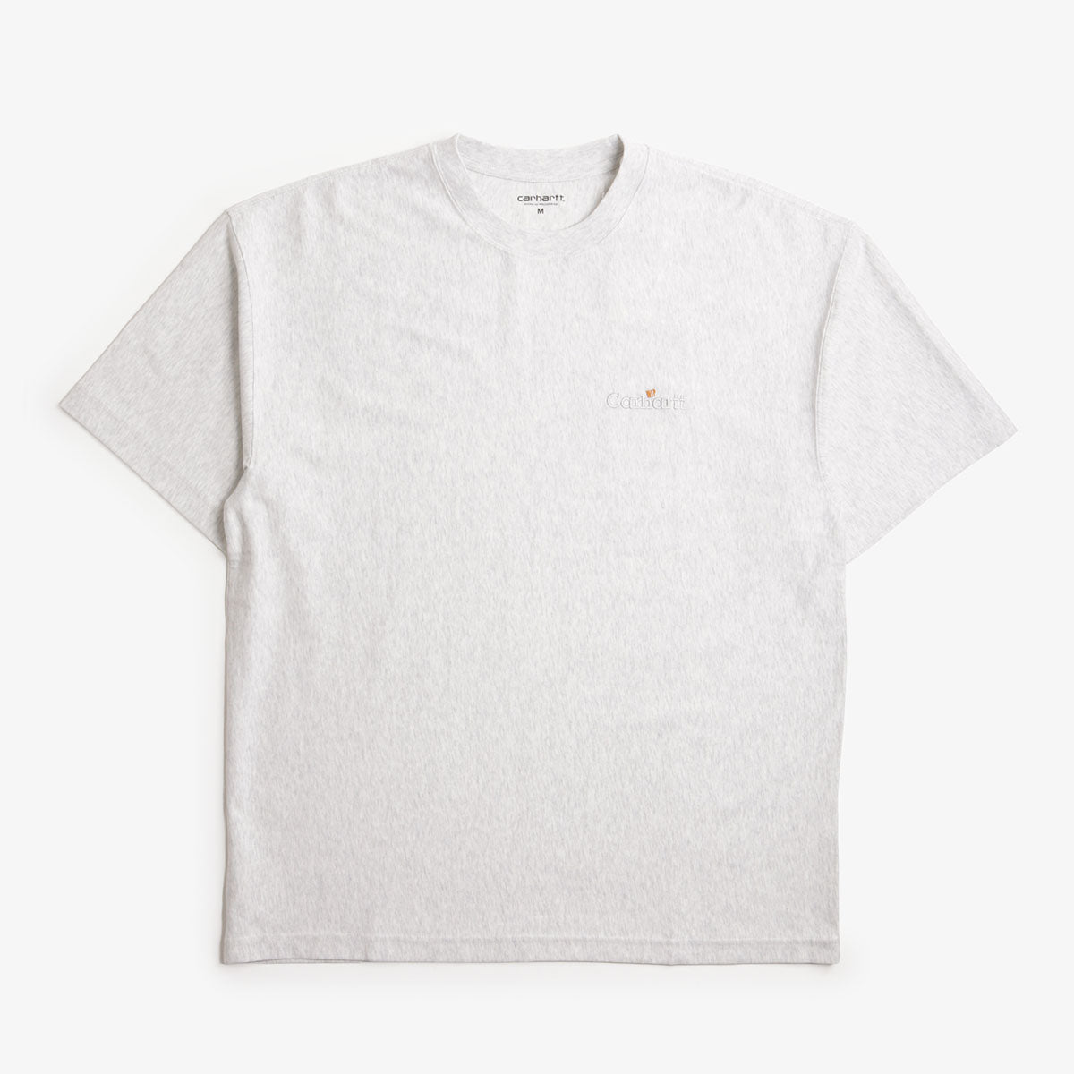 main Carhartt WIP Label T-Shirt, Ash Heather, Detail Shot 1