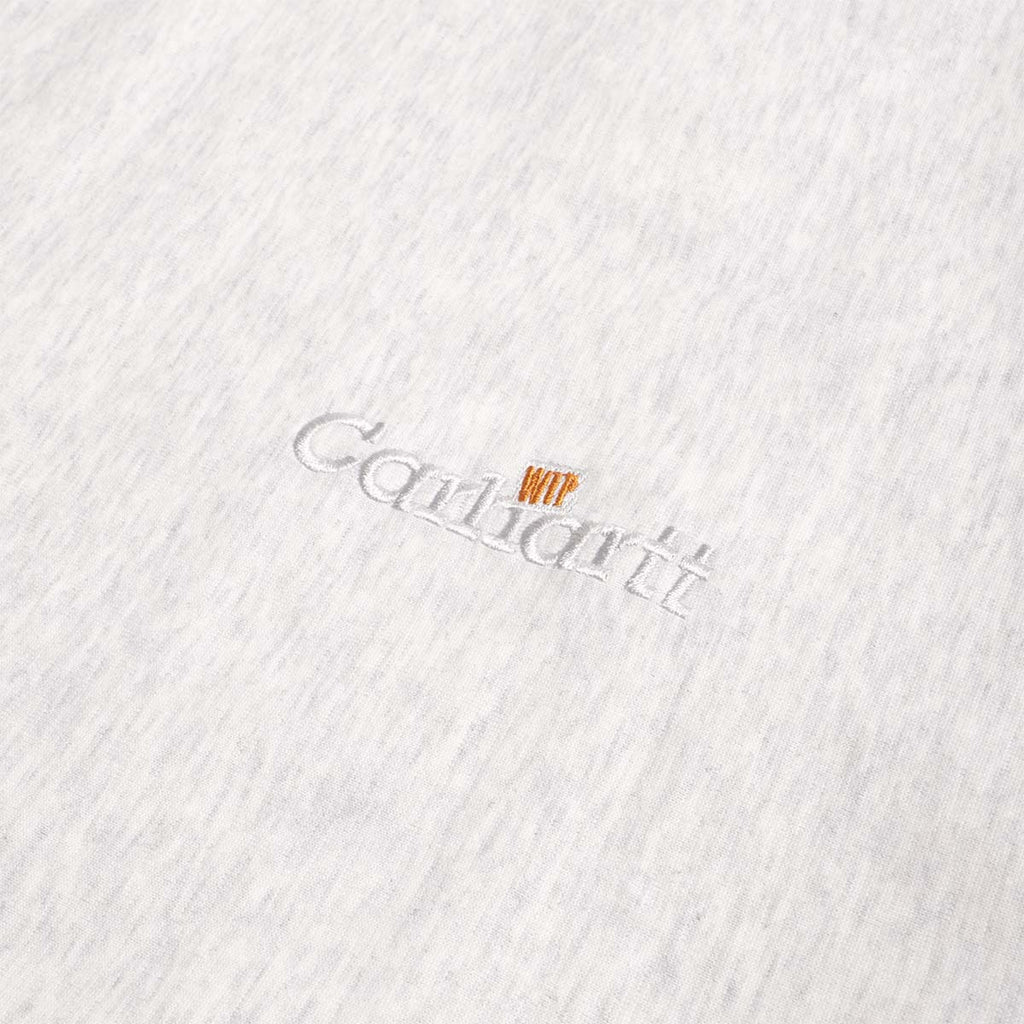 Carhartt WIP Label T-Shirt, Ash Heather, Detail Shot 2