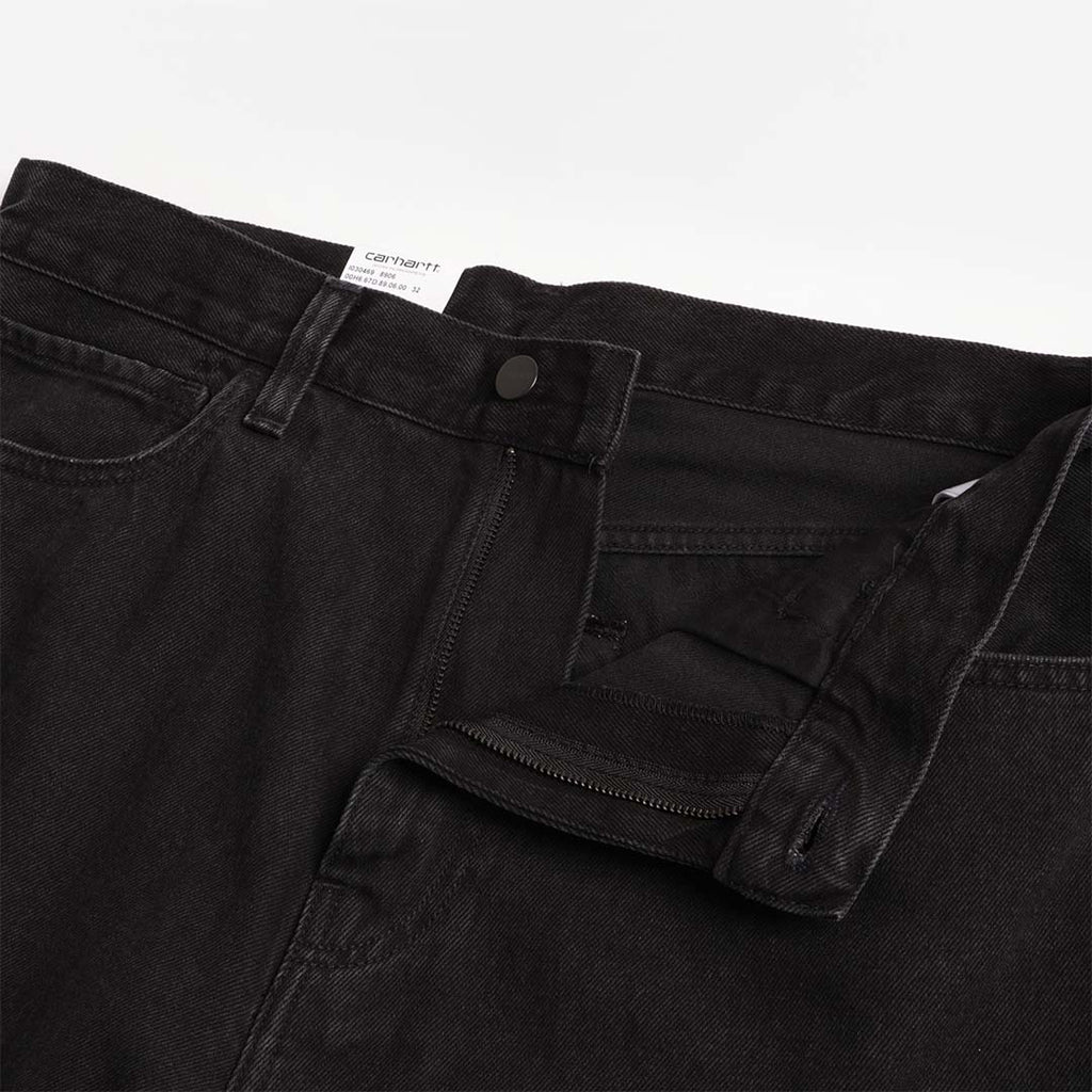 Carhartt WIP Landon Shorts, Black (Stone Washed), Detail Shot 2