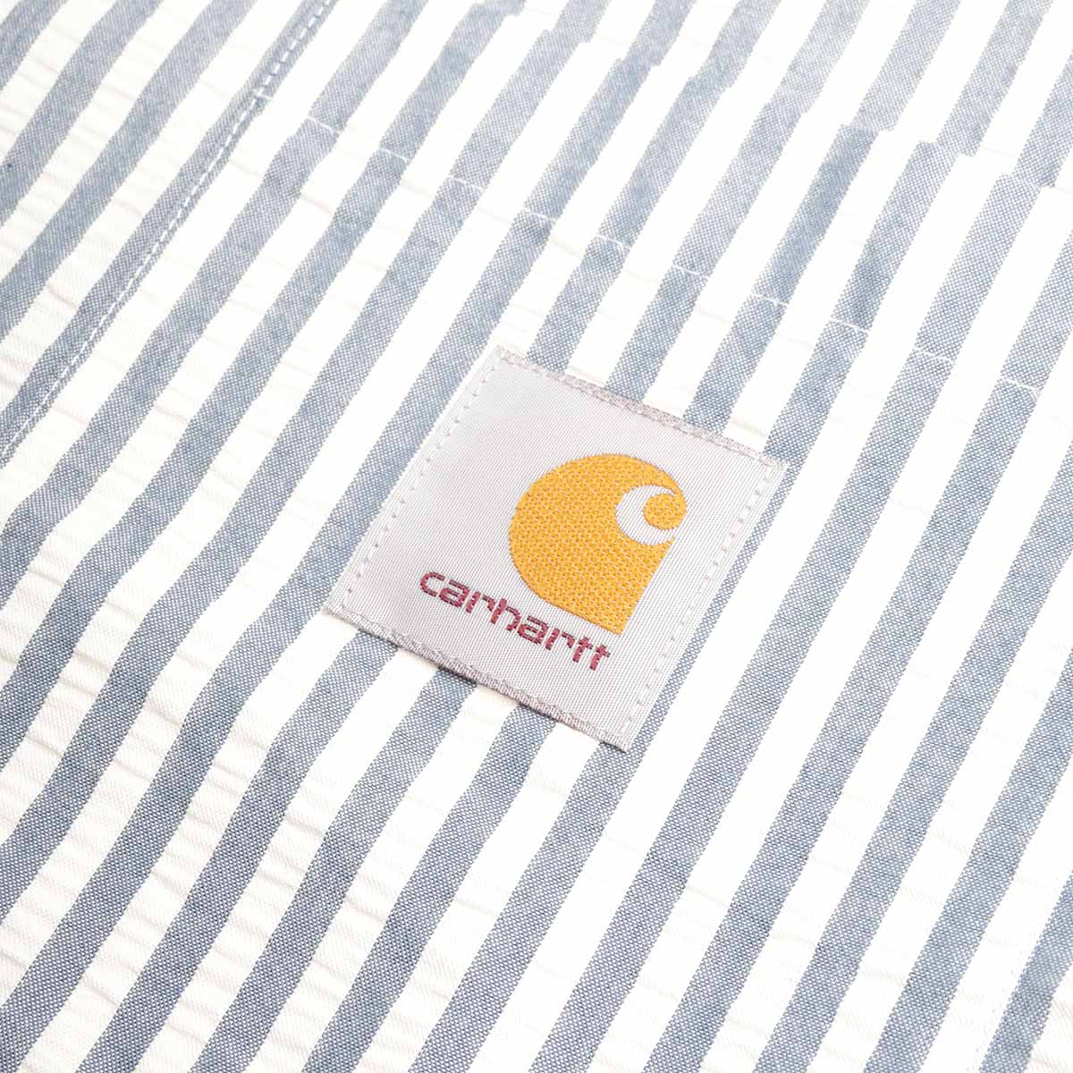main Carhartt WIP Leavel Shirt, Leavel Stripe Blue River Wax, Detail Shot 2