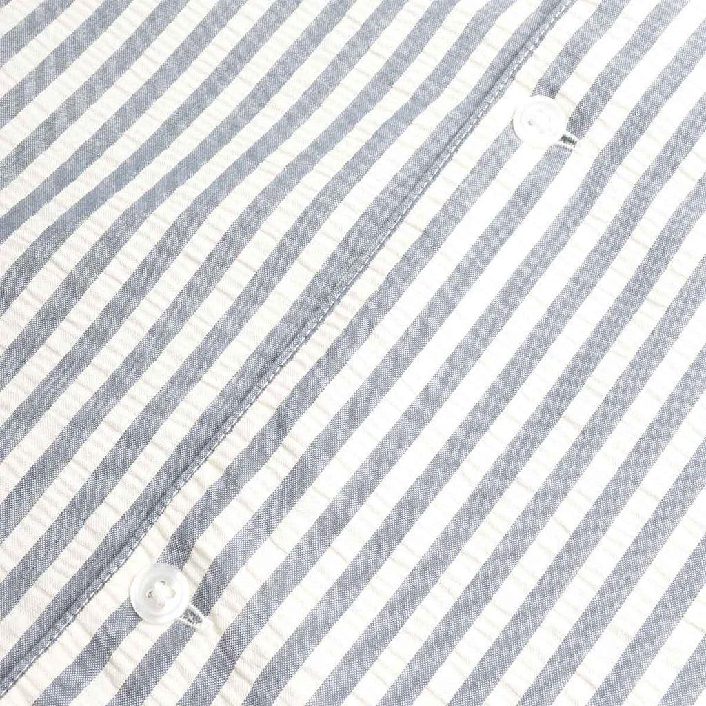 Carhartt WIP Leavel Shirt, Leavel Stripe Blue River Wax, Detail Shot 4