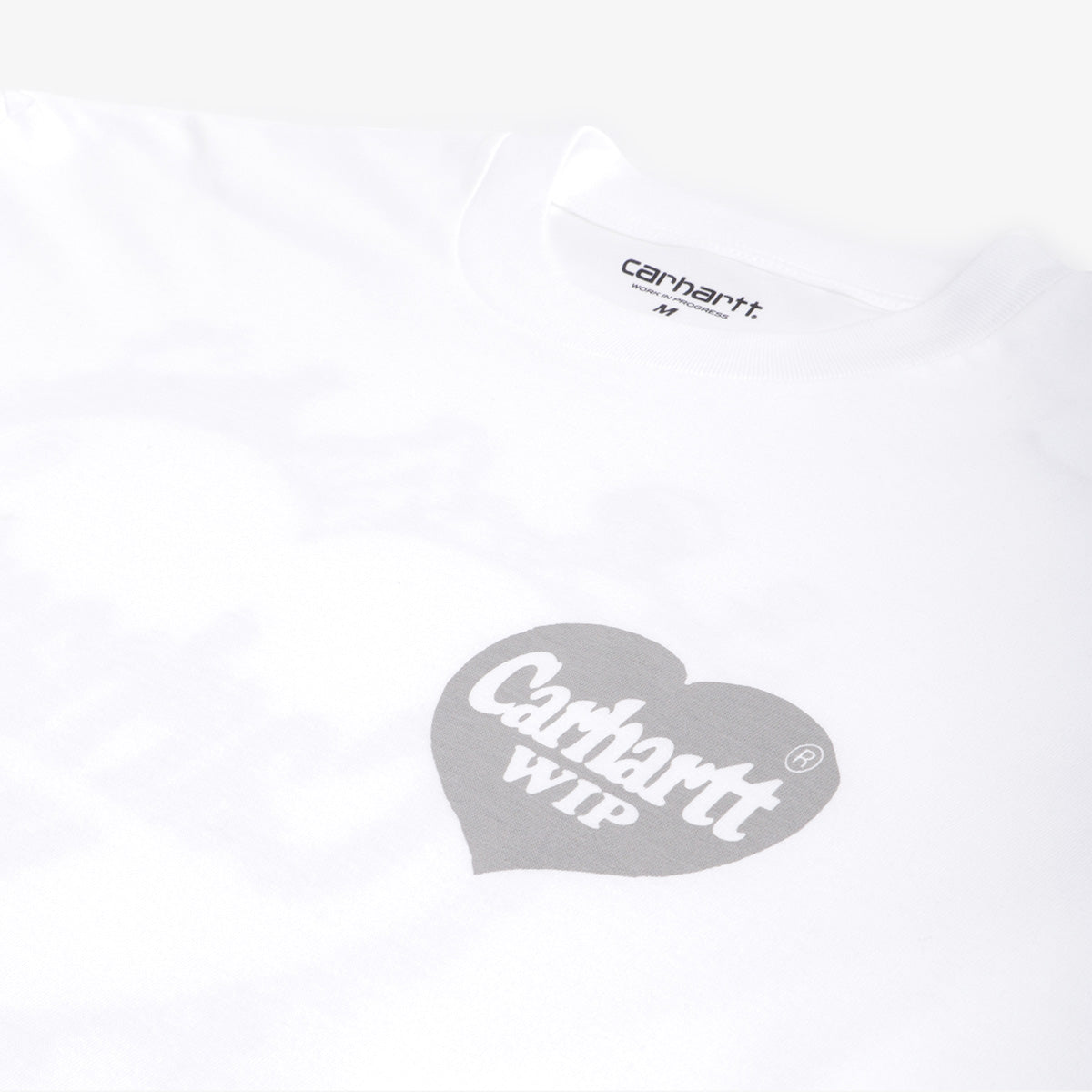 Carhartt WIP Long Sleeve Spree T-Shirt, White Grey, Detail Shot 3