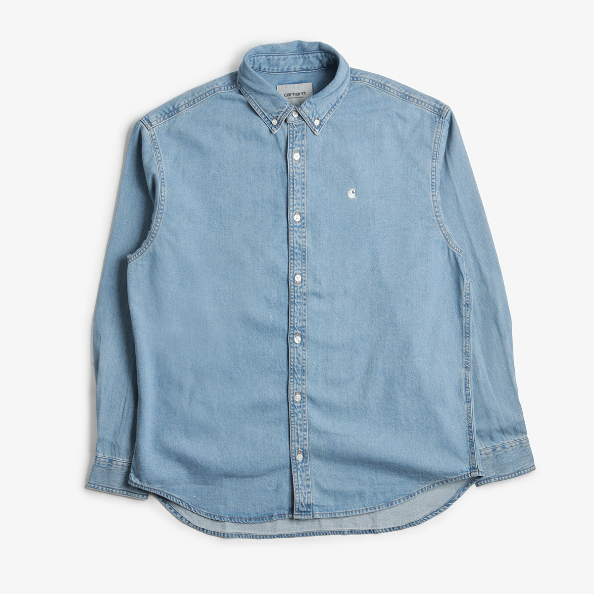 Carhartt WIP Lucas Shirt, Blue (Bleached), Detail Shot 1