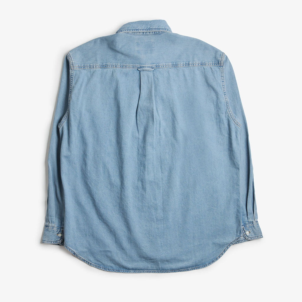 Carhartt WIP Lucas Shirt, Blue (Bleached), Detail Shot 4