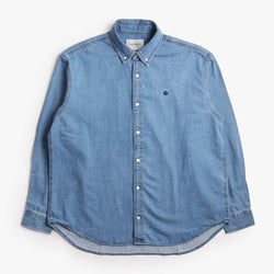 thumbnail Carhartt WIP Lucas Shirt, Blue (Stone Washed), Detail Shot 1