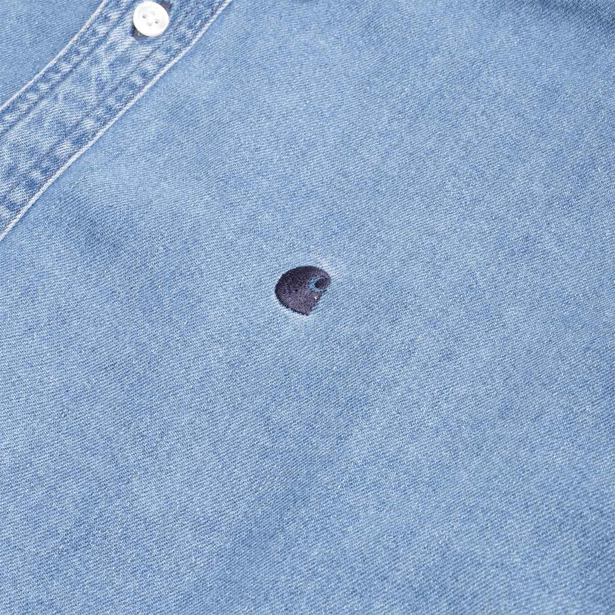 main Carhartt WIP Lucas Shirt, Blue (Stone Washed), Detail Shot 3