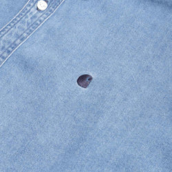thumbnail Carhartt WIP Lucas Shirt, Blue (Stone Washed), Detail Shot 3