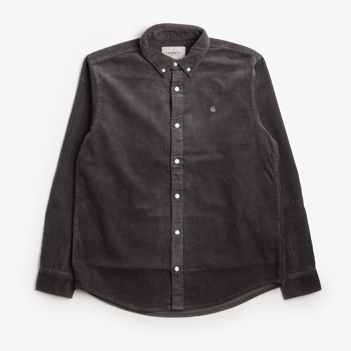 Carhartt WIP Madison Cord Shirt, Graphite Graphite, Detail Shot 1
