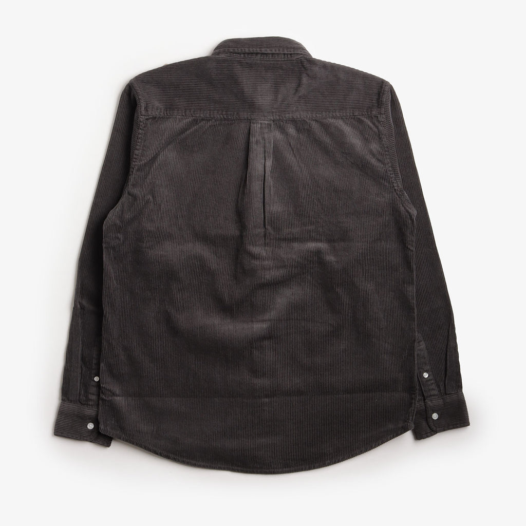 Carhartt WIP Madison Cord Shirt, Graphite Graphite, Detail Shot 2