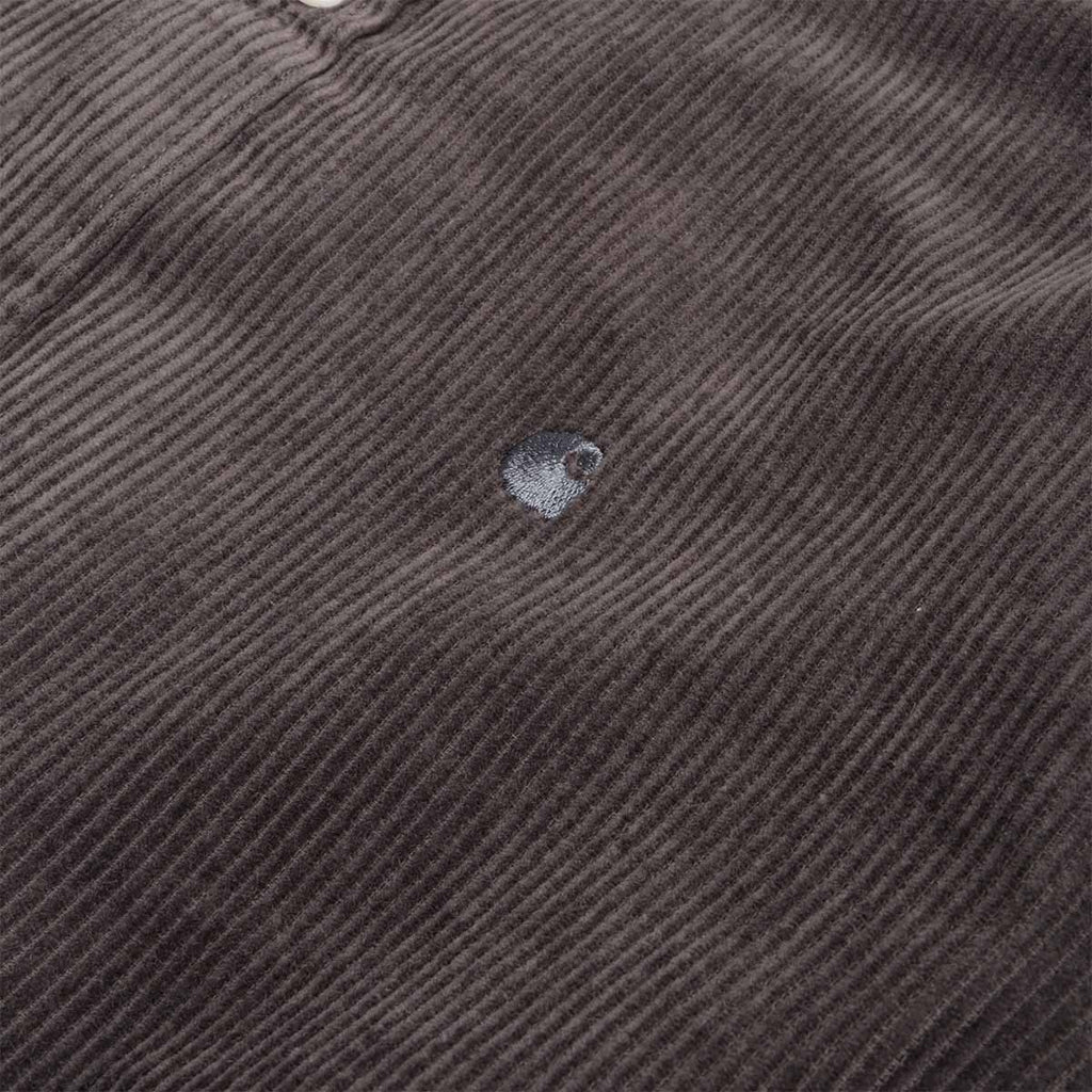 Carhartt WIP Madison Cord Shirt, Graphite Graphite, Detail Shot 3