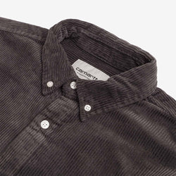 thumbnail Carhartt WIP Madison Cord Shirt, Graphite Graphite, Detail Shot 4