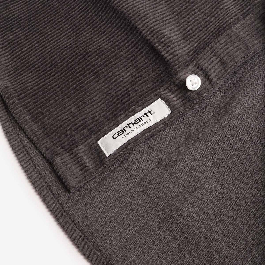 Carhartt WIP Madison Cord Shirt, Graphite Graphite, Detail Shot 5