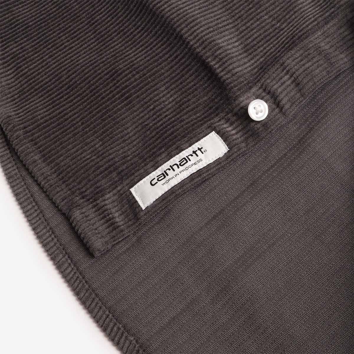 Carhartt WIP Madison Cord Shirt, Graphite Graphite, Detail Shot 5