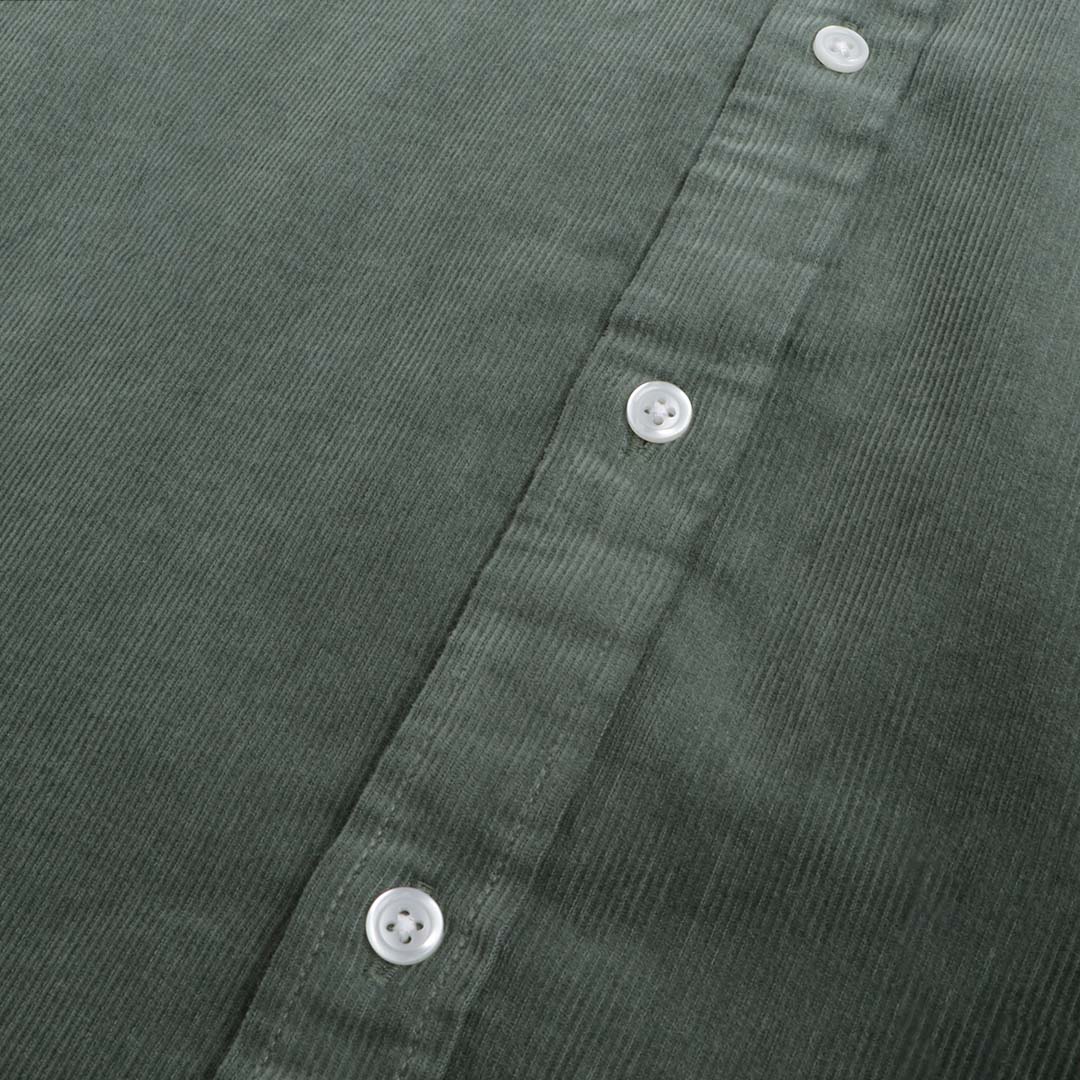 Carhartt WIP Madison Fine Cord Shirt, Park Wax, Detail Shot 8