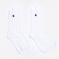 Carhartt WIP Madison 2-Pack Socks, White Black, Detail Shot 1